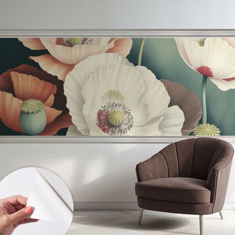 Fotomurale adesivo stickers - murali decorativo - soggiorno moderno - effetto realistico - Bellezza floreale 250x104 cm (1/5)