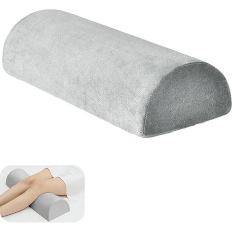 Cojín versátil de espuma viscoelástica en forma de media luna con funda de terciopelo extraíble, que proporciona soporte para el cuello, las piernas y la cintura. (1/5)