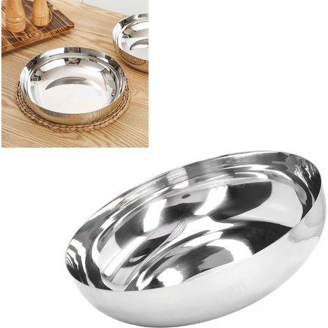 Saladier en acier inoxydable 304, bol de cuisson extra épais, plateau à salade, bol à nouilles froides, bol à riz, bol à légumes (1/5)