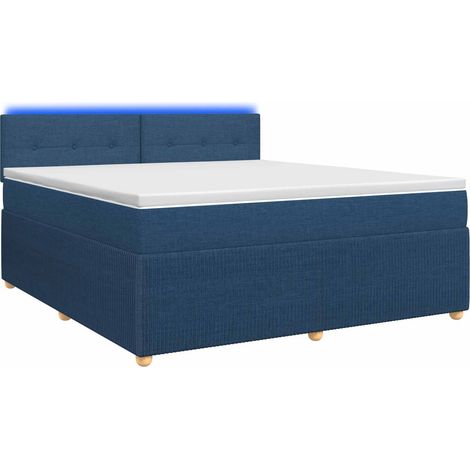 Maison Exclusive - Boxspringbett mit Matratze mit Kopfteil Blau 1 (1/5)