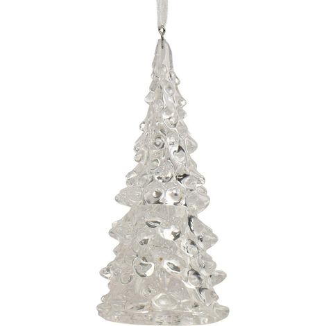 Weihnachtsanhänger Tanne transparent - Kunststoff