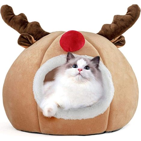 Nid Pour Animaux - Lit Pour Chien Et Chat - Coussin Souple Détachable Et Lavable En Machine - Forme En Cercle Fermé - 35 X 45 X 5 Cm - 1 Pièce (1/5)