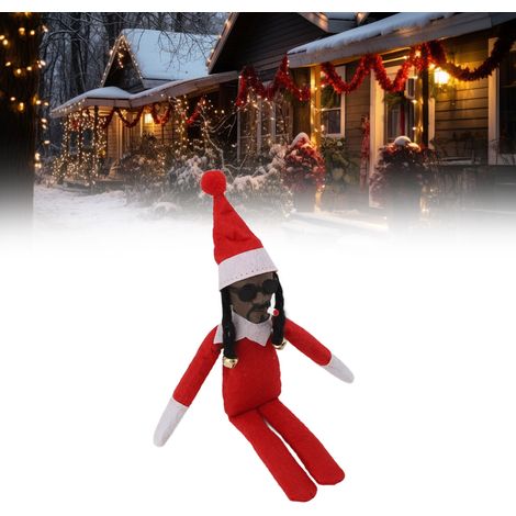 Weihnachtsdekorationen: Versteckspielpuppe, lehnende Weihnachtselfenfigur aus Filz C1 (1/5)