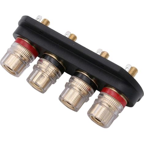 Sortie amplificateur haut-parleur, bornier à 4 positions, connecteur banane externe plaqué or pour audio (1/5)