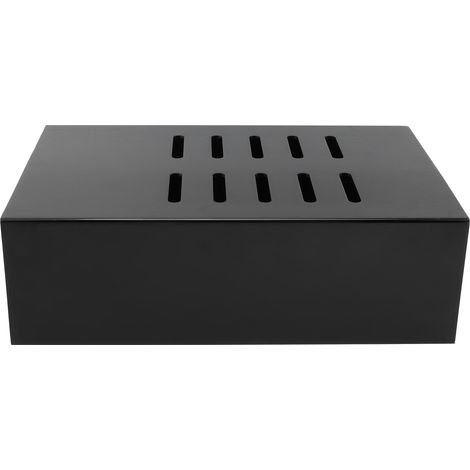 Étagère Murale de Cuisine Noire, Porte-Baguettes et Organisateur de Couteaux pour Cuisine