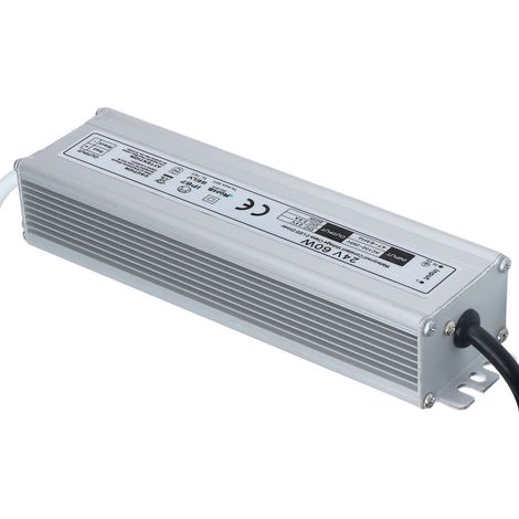 Alimentation LED étanche 60W IP67, transformateur AC 100-265V sortie 24V pour éclairage extérieur