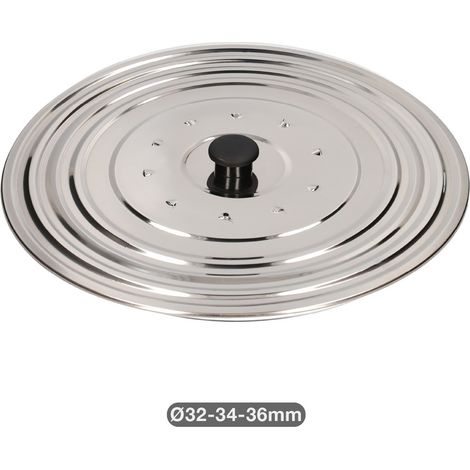 Tapa universal acero inox para ollas y sartenes Ø32 - 34 - 36 cm (1/4)