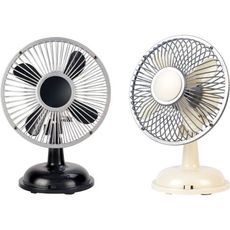 Ventilatore Da Tavolo Silenzioso Batteria Ricaricabile USB Modello Vintage, misuraVentilatorecolorePanna (1/3)