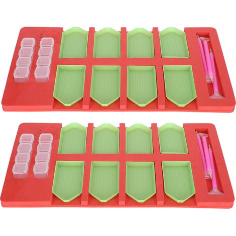 2 Pièces Bac de Rangement pour Peinture Diamant, Organisateur Artisanat DIY Adultes, Support de Stockage (1/5)