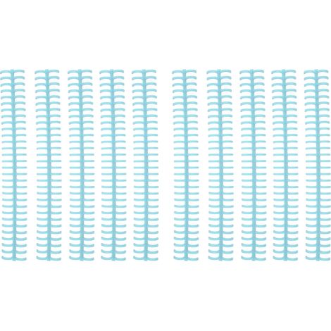 10 spirales de reliure en plastique 30 trous, bandes pour feuilles mobiles, diamètre 1/2 pouce, bleu tendre, lot de 10 pièces