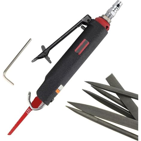Kit de micro-meuleuse pneumatique Fichier à Air alternatif puissant de qualité 5MM double mandrin scie à Air Machine de gravure et de polissage 10 pièces de fichiers de 5MM (1/5)
