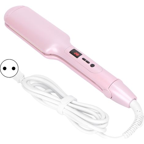 Fer à friser intelligent à température constante, chauffage PTC en 30s, rotation à 360°, double tube pour ondulation capillaire, idéal voyage, prise UE 220V. (1/5)