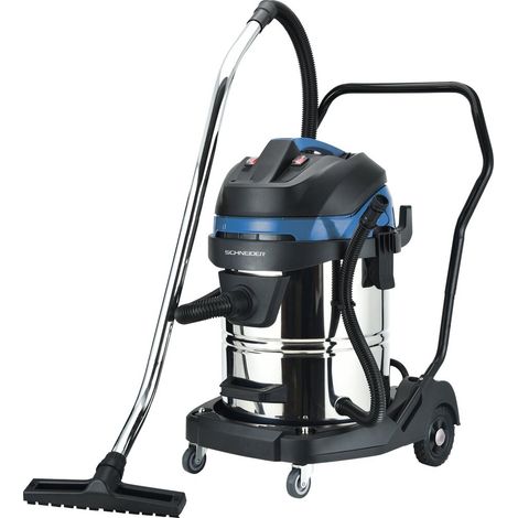 Nass- und Trockensauger 60L 230V 2400W kippbarer Edelstahlbehälter 2 Motoren SCHNEIDER - 50007