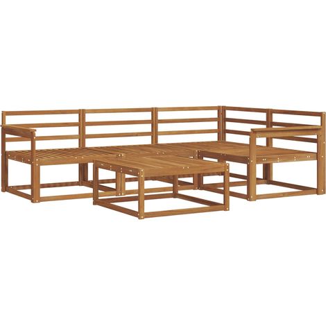 Outdoor Sofa Set 5 pcs Natural Solid Acacia Wood vidaXL