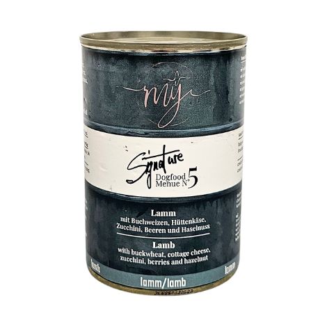 Agneau 75% viande avec sarrasin et fromage blanc pour chiens nourriture humide pour chiens My Signature 410g Agneau 75% viande avec sarrasin et fromage blanc pour chiens nourriture humide pour chie (1/4)