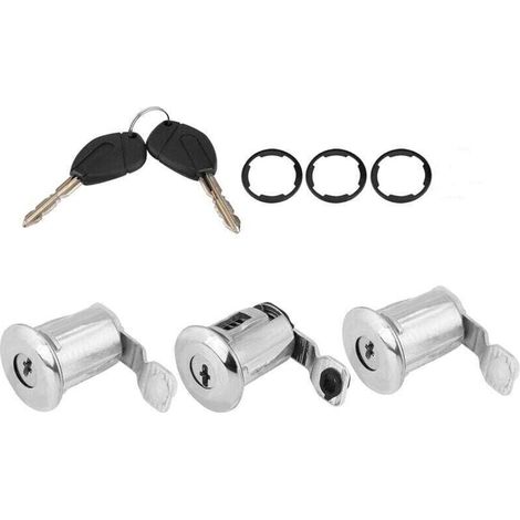 Serrures de porte Citroën C1, Ensemble de cylindres de serrure de voiture 252522 avec clés pour Partner Citroën Berlingo Xsara Accessoires de serrure de voiture professionnels ( (1/2)