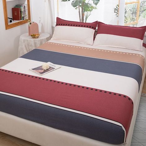 Drap-housse extensible - 200x220 cm - 27 cm de large - Polyester - Élastique tout autour - M (1/4)
