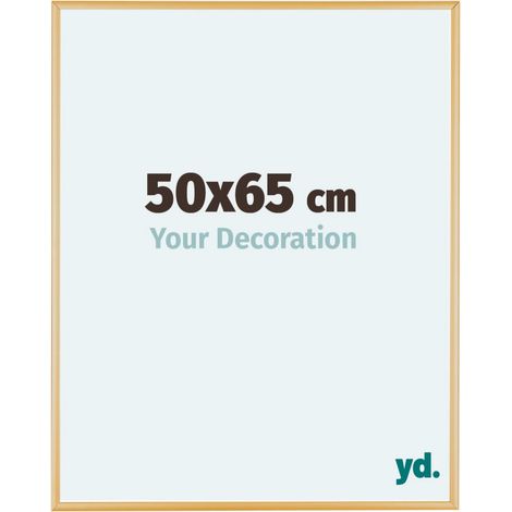 yd. - Cadre photo 50x65 - Or Vintage - Aluminium - Kent