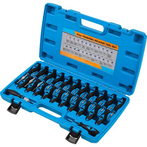 23 Pcs Terminal Removal Tool Kit, Outil de Démontage de Voiture de Câblage, Electrique Outil d'extraction de Broches de Connecteurs, électriques Terminals Enlèvement Outil Set (1/5)
