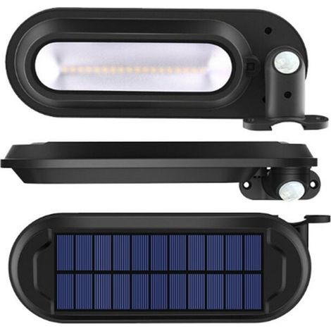 VURAHOME - Lampe Solaire LED Multifonction 4 Modes Capteur de Mouvement avec Interrupteur IP65 Réverbère de Jardin Solaire Extérieur Étanche, (1/5)