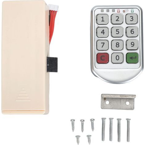Elektronisches Schrankschloss aus Zinklegierung, einfach zu installierendes Tastenfeld für Kleiderschränke, Schuhschränke und Nachttische (1/5)