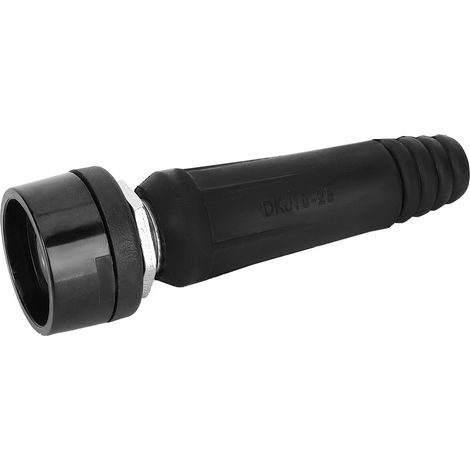 Lot de 5 connecteurs rapides carrés noirs 10-25 mm, raccord de câble européen à souder, type rond long (1/5)