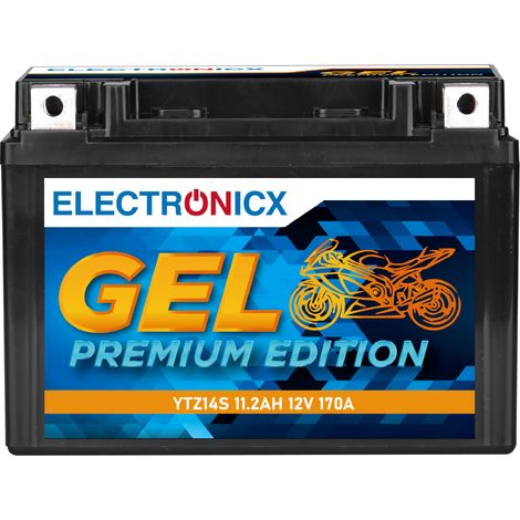 Electronicx YTZ14S GEL Motorradbatterie 12V 12Ah - Wartungsfrei - Motorrad Roller (1/5)