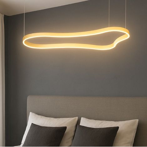 Ideal Lux Sospensione Waves-2 1 luce LED integrato oro materie plastiche alluminio (1/5)