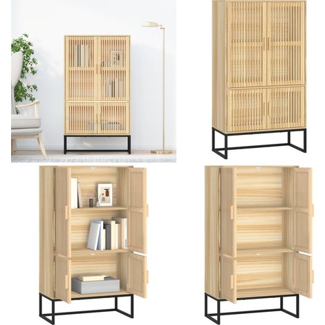 Buffet haut 70x35x125 cm bois d'ingénierie - Buffet Design Scandinave - Meuble Rangement - Buffet Haut - Buffet Moderne - Commode Bois - Home & Living (1/5)
