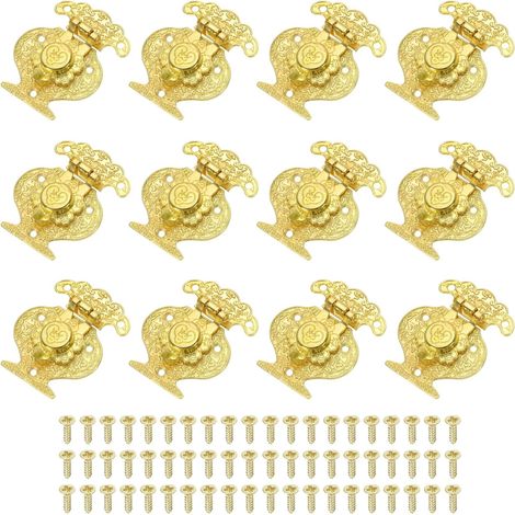 Fermoir à Bascule 51 x 41mm 12 Pcs Loquet Verrou en Alliage de Zinc pour Vase Vintage, Style Rétro, pour Boîte à Bijoux en Bois, Décoration de Valise (1/5)