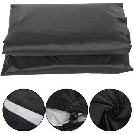 Bâche de piscine carrée, imperméable, résistante aux UV, pour extérieur, jardin, pataugeoire, avec cordon de serrage, noire, 231 x 231 x 30 cm (1/5)