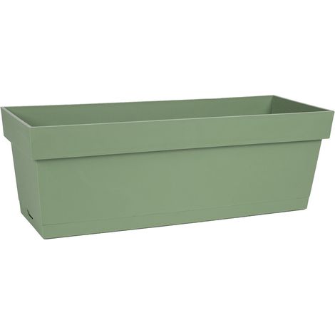 Jardinière TOSCANE Vert Laurier - 13L - Dim 60 x 18 x 16,7 cm - EDA