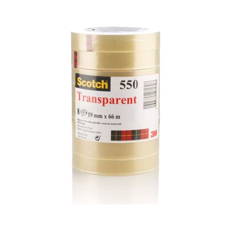Ruban de bureau Transparent 550 Scotch 550 ( Prix pour Boîte de 8 )