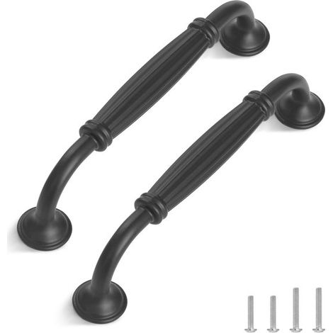 10 maniglie vintage per mobili，maniglie per ante di armadi，maniglie ad arco europee，maniglie antiche per cassetti，interasse fori 128 mm (1/5)