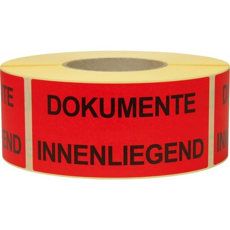 STRECKEN - Hinweis Etiketten Dok. Innenliegend STRECKE