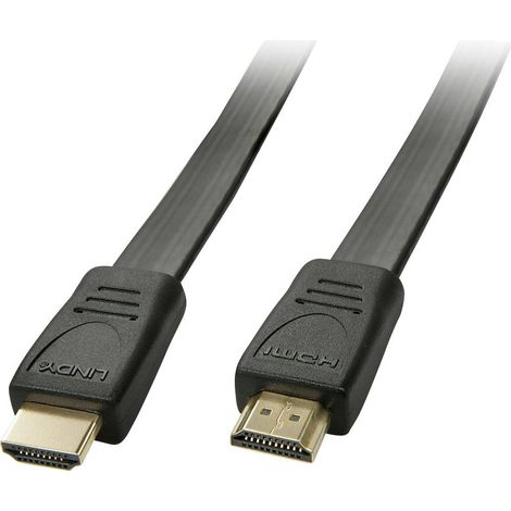 Câbles et adaptateurs audio vidéo LINDY HDMI HighSpeed Flat Cable 2m HDMI 2.0/HDTV and HDCP compatible (1/4)