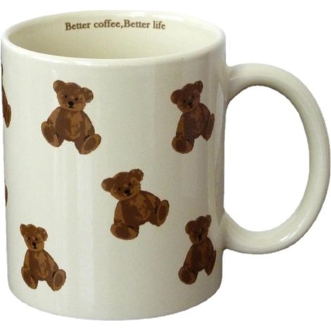 Mug ours vintage mignon en céramique, tasse à café/eau 350 ml/12 oz, cadeau original et amusant pour femmes et filles - FS (1/5)