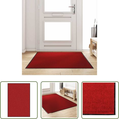 Tapis de porte - Tapis d'entrée Autre Rouge et Noir 120 x 180 cm (1/5)