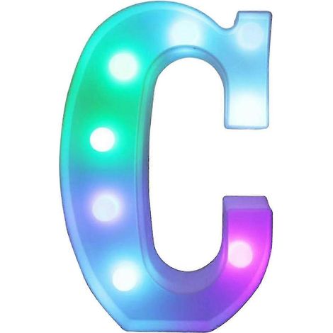 [LCS] Lettres lumineuses LED colorées avec télécommande - Initiales lumineuses pour bars et fêtes - Décoration pour la maison (1/5)