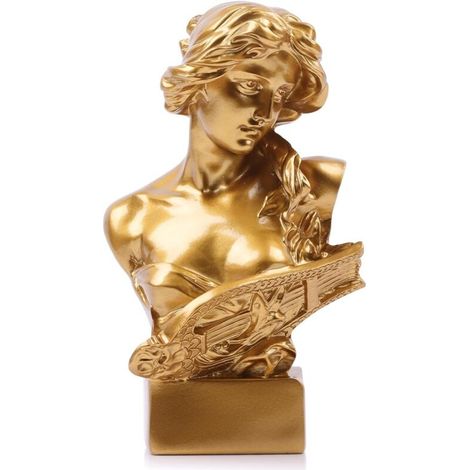Statue Aphrodite en Or 15,2 cm, Sculpture Résine Mythologie Grecque, Décoration Chambre Coquette & Dark Academia, Doré, Étagère Rayonnage (1/5)