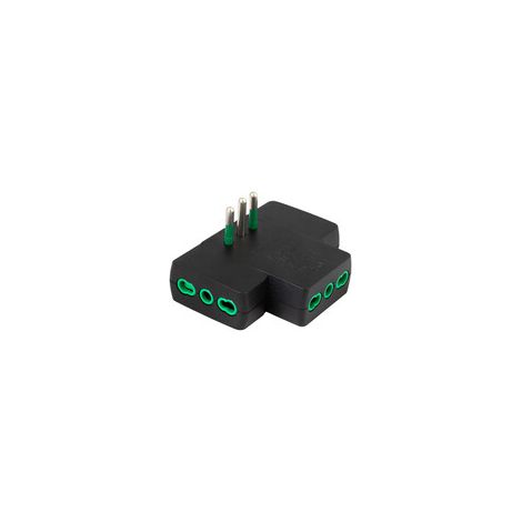 FME 87226RM ADATTATORE PIATTO 10A 3PR BIP C/LIMIT NERO