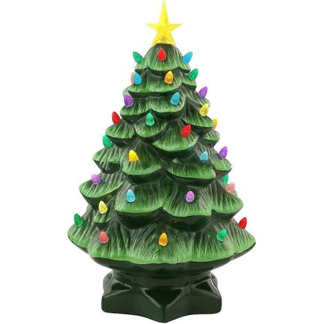 Weihnachtsbaumschmuck aus Kunstharz, exquisite Weihnachtsbaumfigur, 15 cm, grün