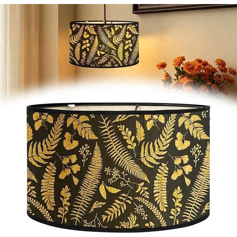 Fabric Lampshade 30 x 30 x 20 cm Handmade Retro Style Lamp Shade for Table Lamp, Bedside Lamp, Floor Lamp (1/5)