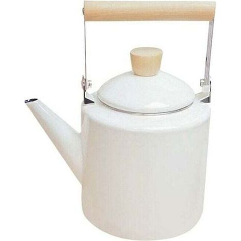 Japanese Style Enameled Kettle 2 Liters Compatible with Halogen Plates Kungfu Teapot (1/4)
