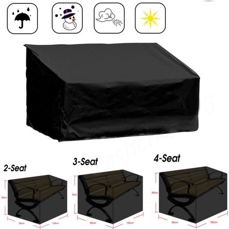 Housse pour banc de jardin, Housse pour banc de jardin 2 places et extérieur, Housse de protection pour mobilier de jardin, Housse pour canapé de jardin en tissu Oxford 210D, imperméable, coupevent, p