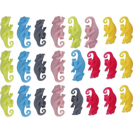 Lot de 5 marqueurs de verres à vin en silicone, en forme d'animaux mignons. (1/5)