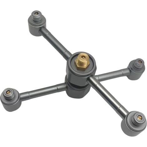 Réservoirs de conversion en alliage d'aluminium pour lampe de poêle, convertisseur de 1 à 5 connecteurs en alliage d'aluminium, convertisseur extérieur (1/5)