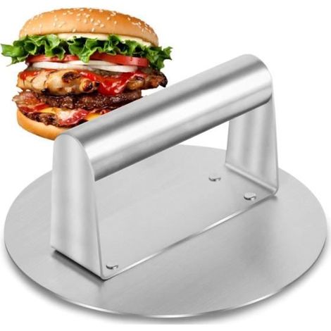 Presse à burger - Professionnelle - Acier Inoxydable - 16 cm - Antiadhésive - Facile à nettoyer (1/4)