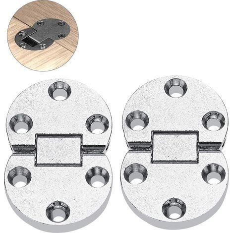 2 Pcs 55x35x7mm Charnières en Zinc Alliage Table Flap Mini Auto-Supportant Charnière Maison Meubles Ovale Matériel pour Bureau de Table Pliante (1/5)