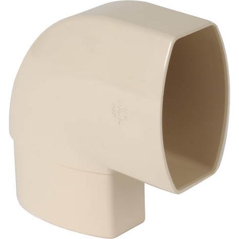 Nicoll – Coude orientable 90x56 mm mâle-femelle 90° – PVC lisse pour dévoiement latéral – Raccord esthétique pour réseau pluvial